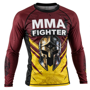 Personaliza tu Propio Logotipo, Camiseta de Manga Larga Sublimada, Camiseta de Protección para Artes Marciales Mixtas, Camiseta de Protección para Jiu-Jitsu Brasileño - Product Image 4