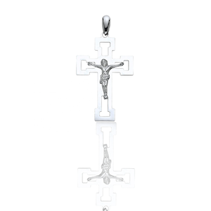 Elegante crucifijo plateado Jesús Cruz colgante joyería de moda religiosa para Mujeres Hombres y niñas accesorio Cristiano - Product Image 4