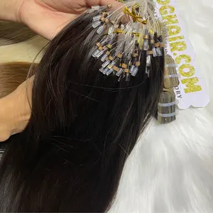 Hair Extensions Micro Ring Loop All Types Hair 100% Human Vietnamese Hair Virgin Remy Keratin genius weft