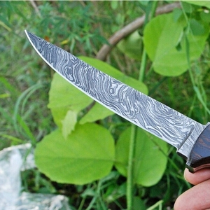 OEM Handmade Damascus Steel Fillet <b>Knife</b> Fixed Blade Fishing <b>Knife</b> with <b>Bone</b> Wood <b>Handle</b> Leather Sheath - Product Image 4