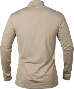 Camisetas deportivas de manga larga para hombre, sudadera con media cremallera, tops transpirables para fitness, jogging, entrenamiento y running, camisetas de compresión. - Product Image 5