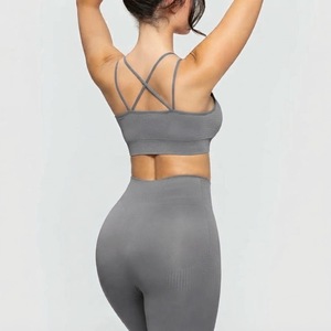 Women High Waist Leggings Yoga Set Quick Dry 2 Piece Workout Activewear - Product Image 6