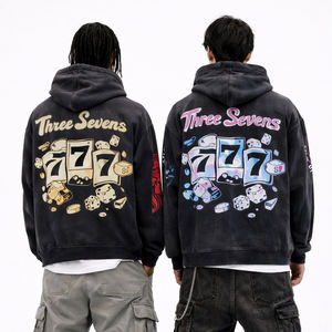 Sudadera con Capucha Personalizada para Hombre, con Estampado Gráfico, Estilo Urbano, Diseño de Dibujos Animados, Lavado Vintage, Informal y a la Moda - Product Image 4