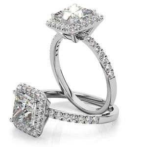 Anillo de Diamante Solitario de Corte Princesa de Lujo, Oro Sólido de 18k, Claridad VS1, Certificado IGI, Diamante Natural Cultivado en Laboratorio - Product Image 3