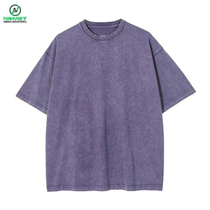 T-shirts noirs oversize délavés à l'acide pour hommes, en gros, de haute qualité, pour les marchés américain et européen - Product Image 3