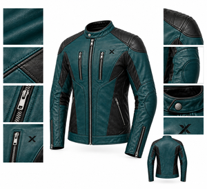 Chaqueta de Motocicleta de Cuero Edición Signature |   Té Negro Borgoña Marrón |   Fabricante OEM ODM |   Diseño de Calidad Premium | - Product Image 6