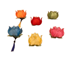 Lámpara de mimbre de bambú hecha a mano Lotuscapped al aire libre boda fiesta jardín decoración fábrica pintada arte popular linterna de seda ornamento - Product Image 1