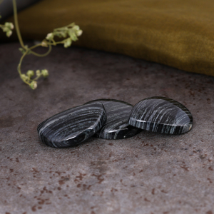 Piedra Preciosa Semipreciosa Negra Moteada al por Mayor, Cabujón de Forma Irregular, Piedra Suelta para la Fabricación de Joyas - Product Image 2