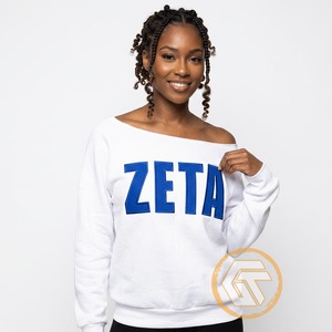 เสื้อผ้าสตรีแบบสั่งทำขายส่ง ดีไซน์ล่าสุดของ Zeta Phi Beta ปักลายสำหรับฤดูหนาว ผลิตจากผ้าฝ้ายฟลีซ ระบายอากาศได้ดี ด้านหน้า - Product Image 3