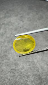 Saphir Jaune Naturel de 3,67 Ct, Coupe Ovale, Pierre Libre, Origine Bangkok, Certifié GIA, Pierre Précieuse pour Bijoux Personnalisés - Product Image 5