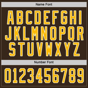 Custom Mesh Polyester Hockey Jersey Long Sleeve Brown & Gold Striped Ice Hockey Shirt With Personalized High Quality Durable - Product Image 5