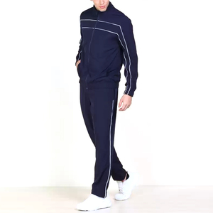 Top Quality New Fashion OEM Custom <b>Men</b> Sweat Suit Plain Tracksuits 2 Piece Zipper <b>Jogger</b> <b>Slim</b> <b>Fit</b> Custom <b>Men</b> Tracksuit - Product Image 6