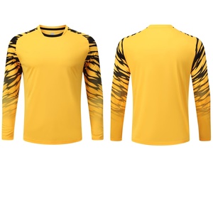 Premium Quality Custom Printed Soccer Jersey <b>Padded</b> Football Shirt Adult Men's Long Sleeve Goalkeeper OEM 100% Polyester - Product Image 3