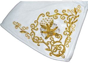 Protection respirante en cuir véritable mode douane civile nouvelles mitaines brodées de gantelets chamois - Product Image 5