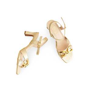 Sandale à talon formelle dorée FR5394 - Product Image 1