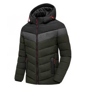 Vêtements en gros, parka d'hiver personnalisée pour homme, veste matelassée décontractée, respirante, écologique, coupe-vent, rembourrage en fibre de polyester 100% - Product Image 3