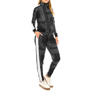 Ensemble de survêtement en coton pour femme, sweat à capuche et pantalon de jogging, coupe-vent, respirant, hiver, décontracté, confortable, tenue de sport, fournisseur de logos personnalisés - Product Image 1