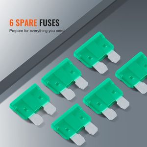 Inverter di Potenza a Onda Sinusoidale Modificata 1500W, da DC 12V a AC 120V, 2 Prese AC, 2 Porte USB e 1 Porta Type-C con 6 Fusibili di Ricambio - Product Image 6