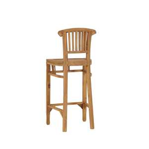 Modern Outdoor Teak Bar <b>Stool</b> Wooden <b>Garden</b> Chair Patio Cafe Resort Furniture High Bar Seating Chair - Product Image 4