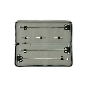 Juego de 10 Elevadores Periósteos de Acero Inoxidable con Mangos en T y Estuche con Cremallera, Kit de Instrumentos Veterinarios Dentales - Product Image 1
