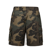 Shorts cargo camouflage Ripstop personnalisés pour hommes, streetwear, tactiques, multi-poches, fermeture éclair, shorts camouflage tendance, taille élastique, cordon de serrage