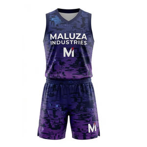 Uniforme de baloncesto urbano, camiseta de equipo, pantalones cortos deportivos, conjunto transpirable, ropa deportiva MALUZA INDUSTRIES - Product Image 1