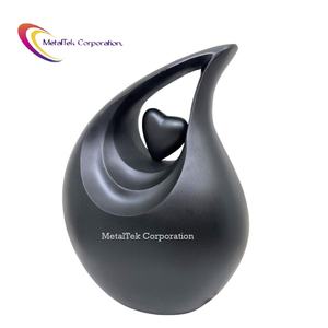 Urnes de table en forme de cœur doré Urnes de crémation décoratives en forme de larme violette pour cérémonie funéraire Urnes de stockage des cendres personnalisées - Product Image 5