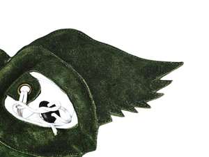 DISCOVER IMPEX Señuelo de cetrería de cuero de gamuza verde para entrenamiento de halcones y aves de presa, con cuerda y patrón de camuflaje - Product Image 3