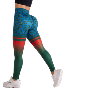New Wholesale Women Trendy Sport Slim Fit Workout High-Waisted Ankle-Length Seamless <b>Butt</b> <b>Lifting</b> Leopard Print Yoga <b>Leggings</b> - Product Image 1
