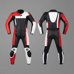Combinaison en cuir pour moto professionnelle pour homme, combinaison de moto durable avec armure de protection CE, construction imperméable - Product Image 6