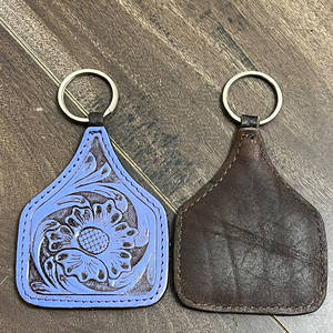 Llavero de Cuero Genuino 2026 con Diseño Floral Grabado, Mini Bolso de Cuero Genuino Personalizado, Porta Llaves de Coche, Precio al por Mayor, Regalos - Product Image 6