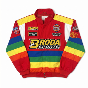 High Quality OEM Racing Bomber <b>Jacket</b> Vintage Streetwear Motorbike Embroidered Cotton Breathable Spring <b>Summer</b> Autumn Winter All - Product Image 3