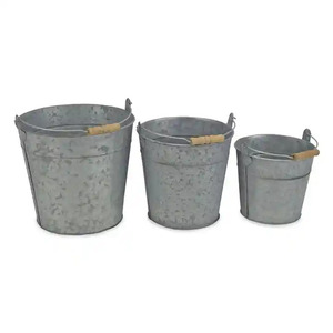 Pot de fleurs moderne minimaliste en métal, revêtement poudré rouge, design circulaire, pour plantes d'intérieur, utilisation sur bureau - Product Image 4