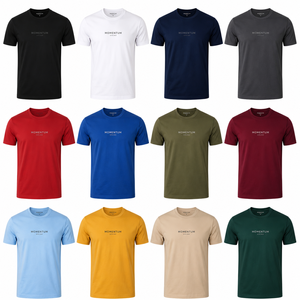 T-shirt à manches courtes noir pour homme, imprimé motif, coupe décontractée, col rond, 100% coton tricoté, séchage rapide, respirant, 180g - Product Image 5
