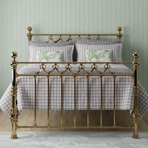Cadre de lit en laiton style Grand Palais avec structure audacieuse, finition décorative et présence luxueuse pour une décoration de chambre à coucher remarquable - Product Image 2