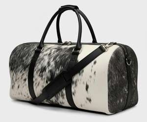 Sac de voyage en cuir véritable OEM avec poils, léger, grande capacité, pour week-end, bagage à main LHODB-0157 - Product Image 1