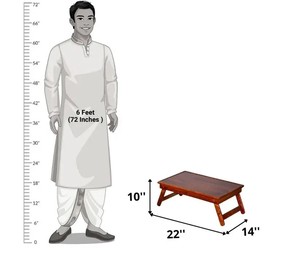Solid Wood Folding Laptop Desk for Bed |Wooden <b>Study</b> <b>Table</b> | Foldable <b>Study</b> <b>Table</b> for Students - Product Image 5