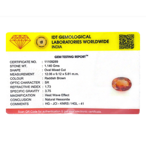 Hessonite Gomed 5.7 Carat Natural Loose Gemstone for Fine Jewelry - Product Image 4