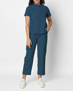 Conjunto de Uniformes Médicos de Verano de Alta Calidad, Unisex, Antiarrugas, Transpirable, de Secado Rápido, con Pantalones Jogger y Spandex - Product Image 1