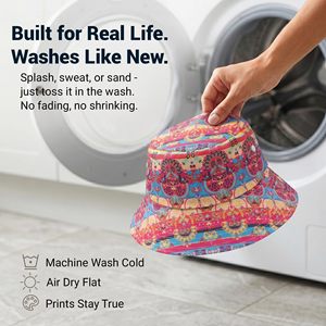 Printed Bucket <b>Hat</b> for Women <b>Men</b> Packable Summer <b>Sun</b> <b>Hat</b> for Beach, Vacation, Daily Wear - Product Image 6