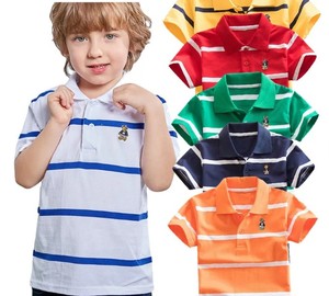 Nouveau T-shirt Polo Décontracté Tendance pour Garçons, Couleur Unie, 3-14 Ans, Été, en Polyester/Coton Tricoté - Product Image 6