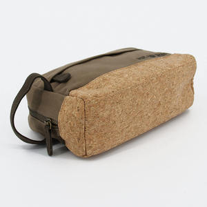 Bolsa de Aseo de Corcho y Lona Premium Unisex, Impermeable, de PVC y PU, con Cierre, Sostenible, para Cosméticos, para Mujer - Product Image 3