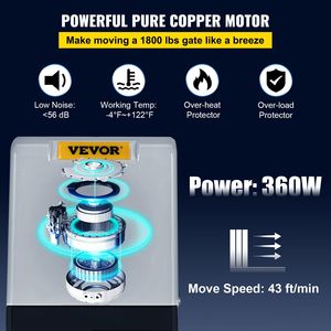 Apri Cancello Scorrevole Modello Base AC600 da 1400 Libbre con 2 Telecomandi, Velocità di Movimento 43 Piedi al Minuto per Cancelli da 1800 Libbre - Product Image 3