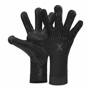 Gants de gardien de but en cuir antidérapants et respirants à doigts entiers avec fermeture auto-agrippante et sangle de poignet pour l'entraînement - Product Image 1
