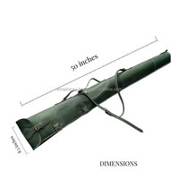 Sac à fusil en toile imperméable de qualité supérieure avec garniture en cuir, étui de chasse et de tir durable, housse tactique d'extérieur pour armes à feu, personnalisable OEM