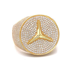 Luxury Unisex <b>Moissanite</b> <b>Ring</b> 925 Sterling Silver Classic Hip Hop Rapper Pave Setting Bling Blingory Worldwide Shipping for Gift - Product Image 3