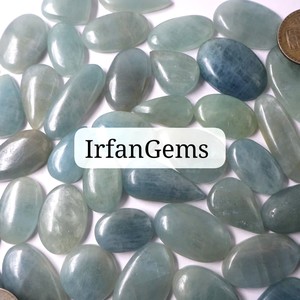 Cabujón de Aguamarina Natural hecho a mano, forma mixta, piedras preciosas de cuarzo sueltas, corte Marquesa, lote de colección al por mayor - Product Image 1