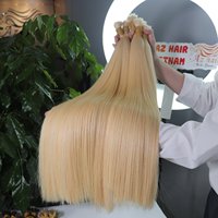 Cheveux vierges naturels de luxe en vrac, qualité 12A, lisses et soyeux, pointes épaisses et saines, sans nœuds, sans perte, noir naturel, 100g