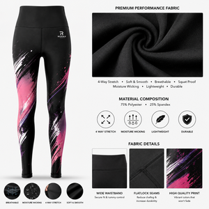 Leggings Deportivos Ecológicos para Mujer, de Secado Rápido, Transpirables, de Cintura Alta, Largos, con Diseño Personalizado por Sublimación - Product Image 6