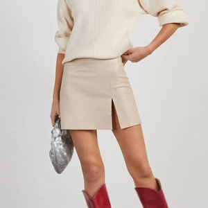 Nouveautés 2026 – Jupes en cuir respirantes et écologiques pour l'hiver, longueur genou, style formel, très tendance pour femmes - Product Image 5